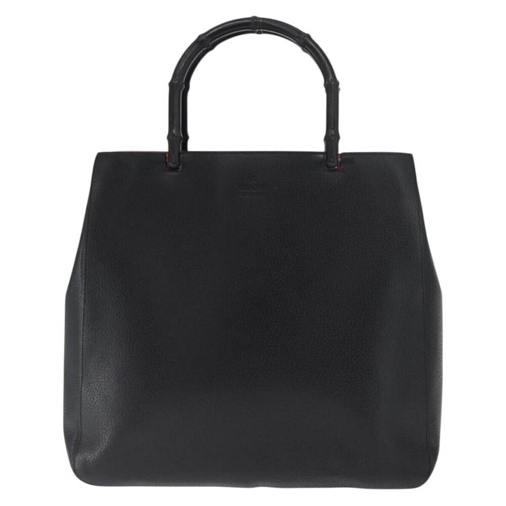 Gucci Vintage Bamboo Handle Tote Leather